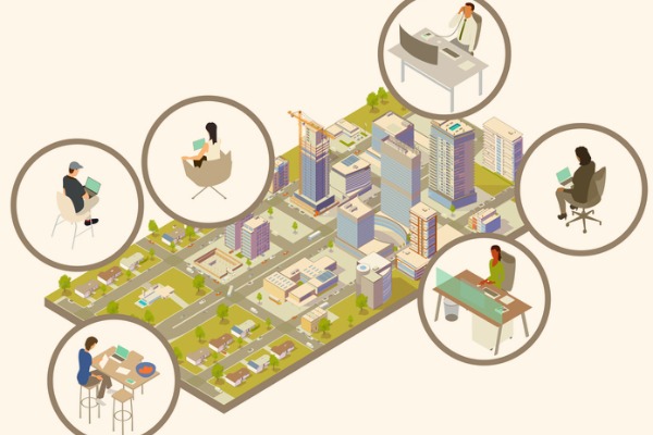 distributed-workforce-illustration-vector-id1279976701